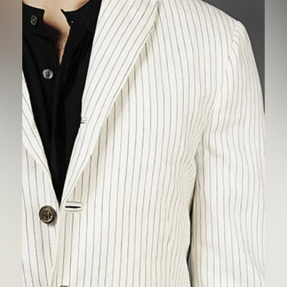 John Varvatos Egg Shell Pencil Stripe Sports Jacket Blazer